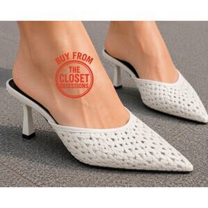 RARE!!! ZARA Braided Woven Heeled Mules NWT 🤍